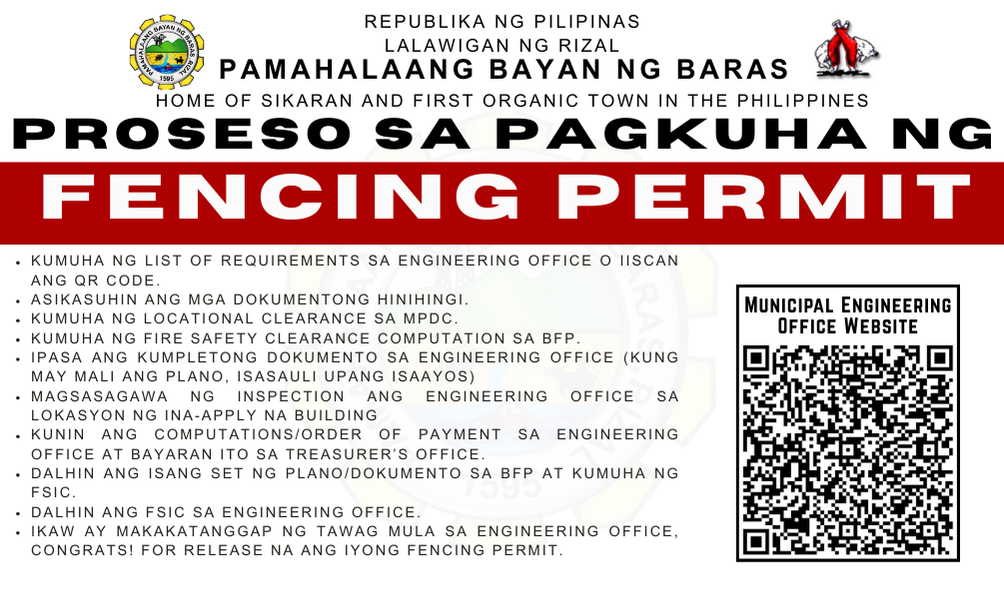 Newly constructed perimeter fence around a property in Baras showing typical fencing materials